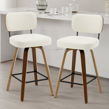 26/29 Swivel Bar Stools/ Counter Stools with Bentwood Legs