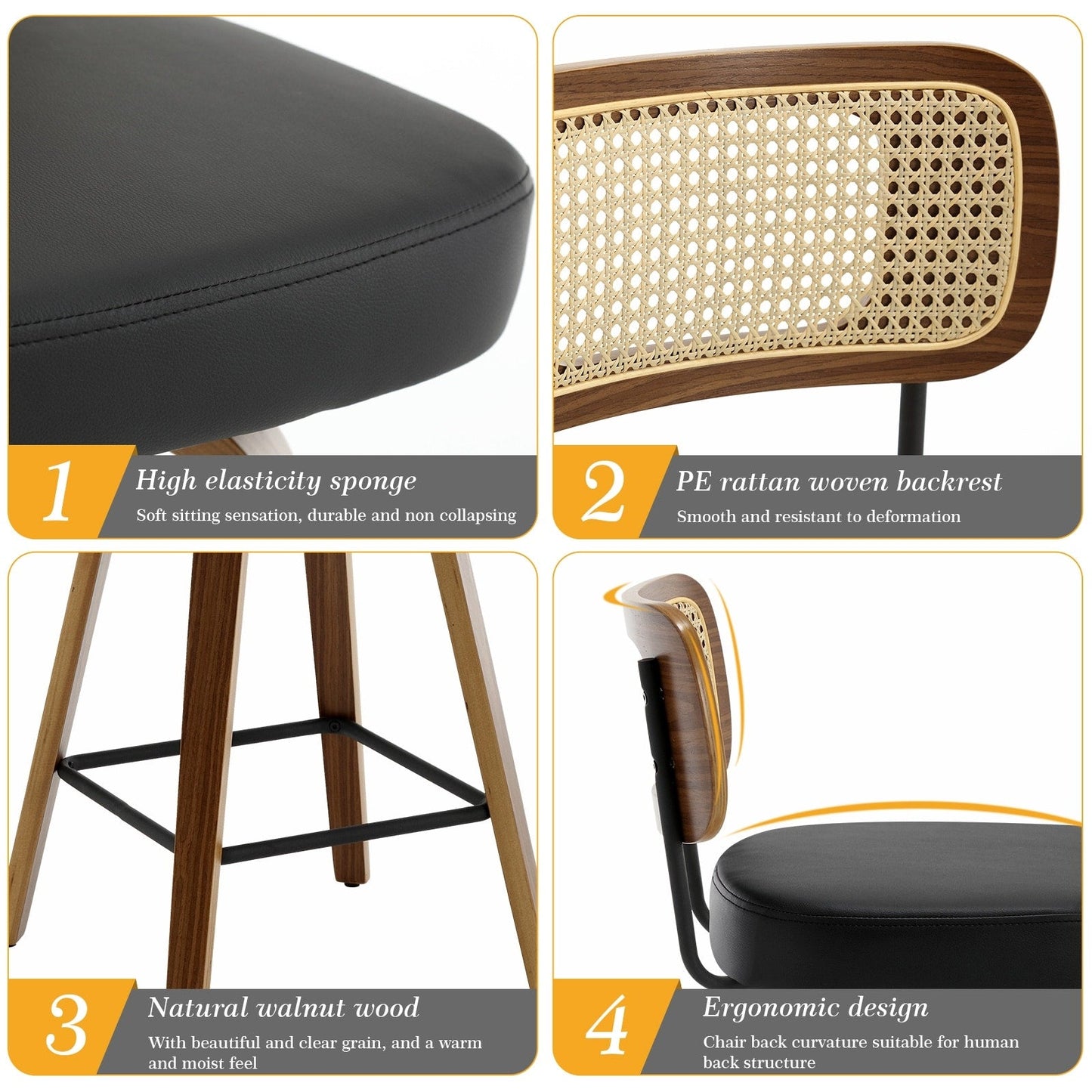 26/29 Swivel Bar Stools/ Counter Stools with Bentwood Legs