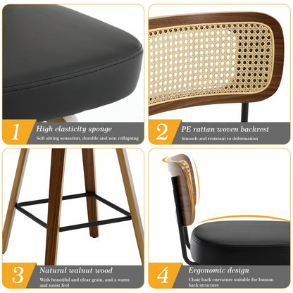 26/29 Swivel Bar Stools/ Counter Stools with Bentwood Legs
