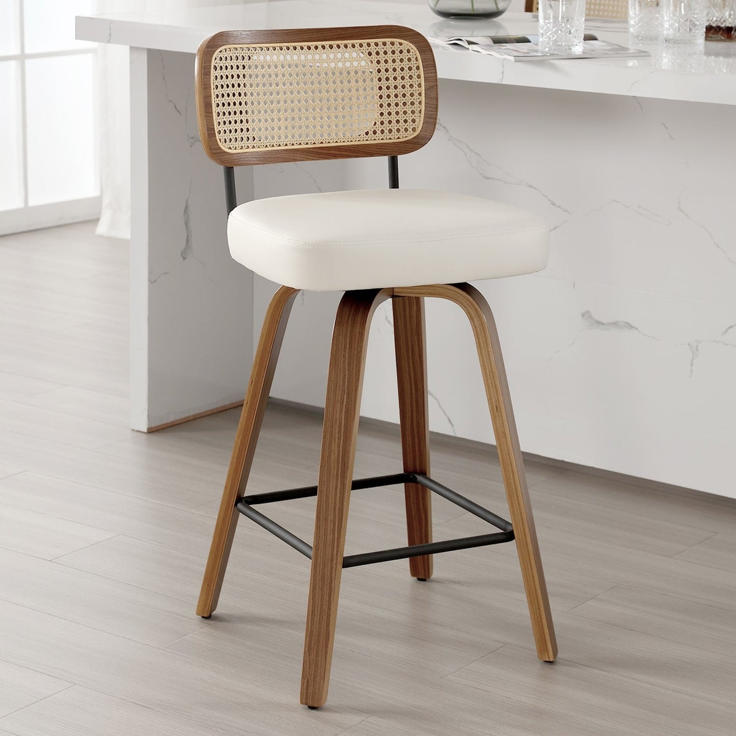 26/29 Swivel Bar Stools/ Counter Stools with Bentwood Legs