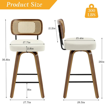 26/29 Swivel Bar Stools/ Counter Stools with Bentwood Legs