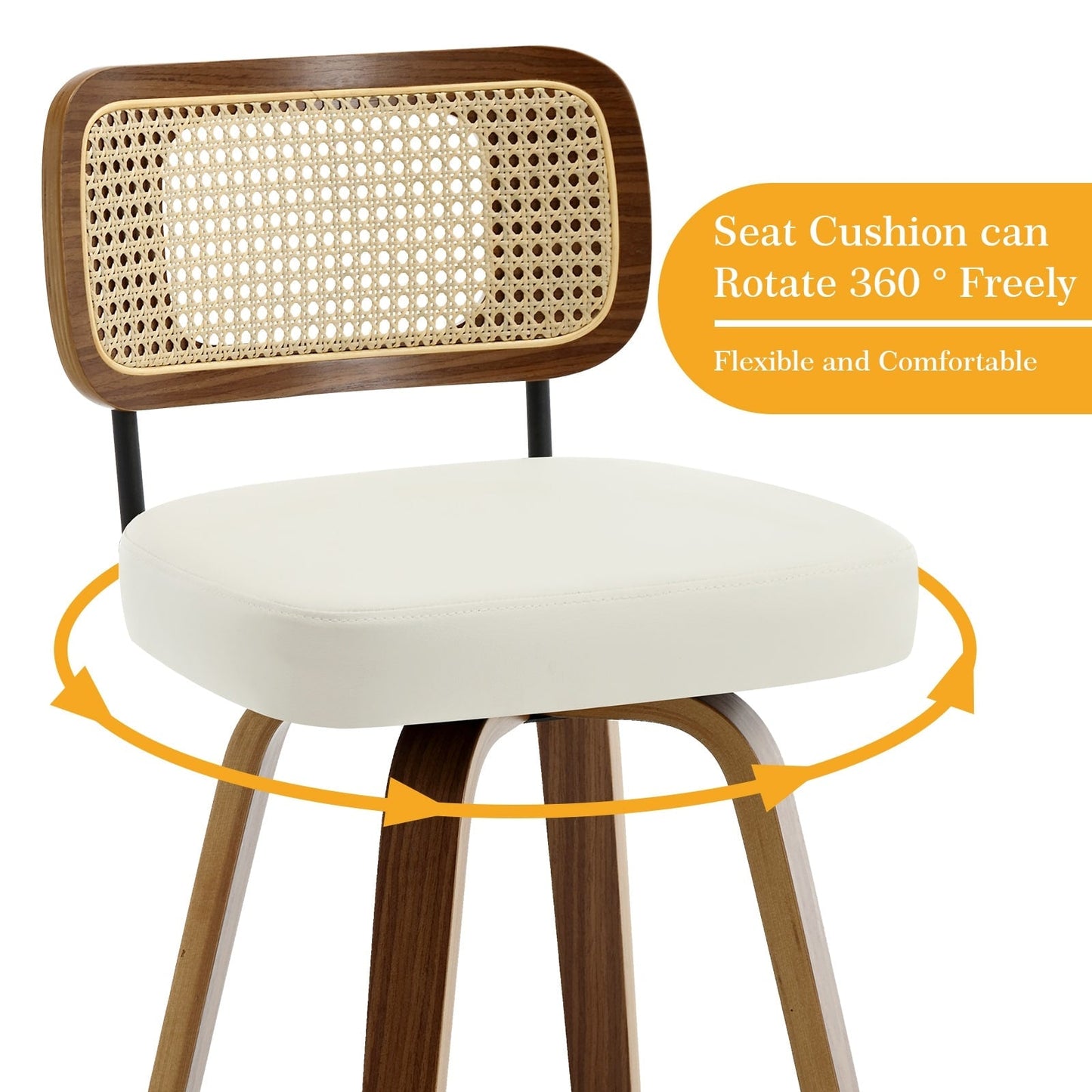 26/29 Swivel Bar Stools/ Counter Stools with Bentwood Legs