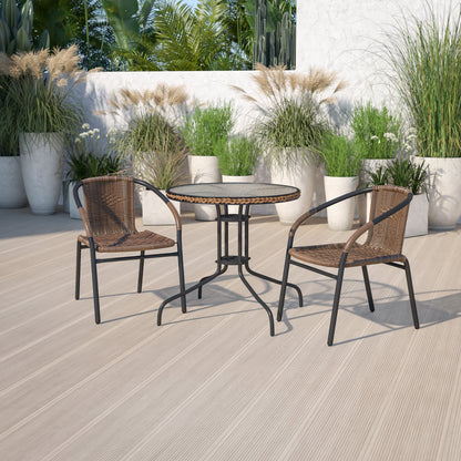 3-piece Outdoor Table/Chair Set - 28.75W x 28.75D x 28H