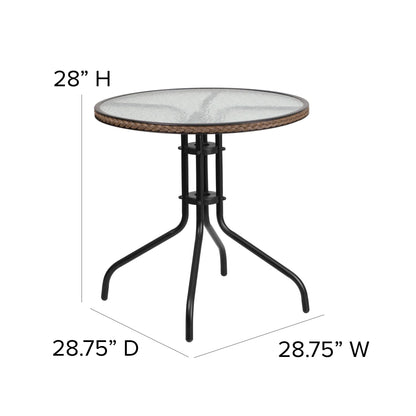 3-piece Outdoor Table/Chair Set - 28.75W x 28.75D x 28H