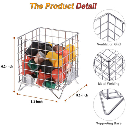 2pcs Coffee Pod Holder, Metal K Cup Holder, Coffee Pod Storage Basket