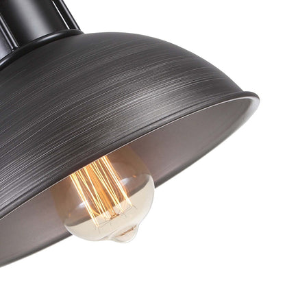 3-Light Industrial Farmhouse Dome Pendant Metal Linear Kitchen Island Pendant Light Oil Rubbed Bronze Finish