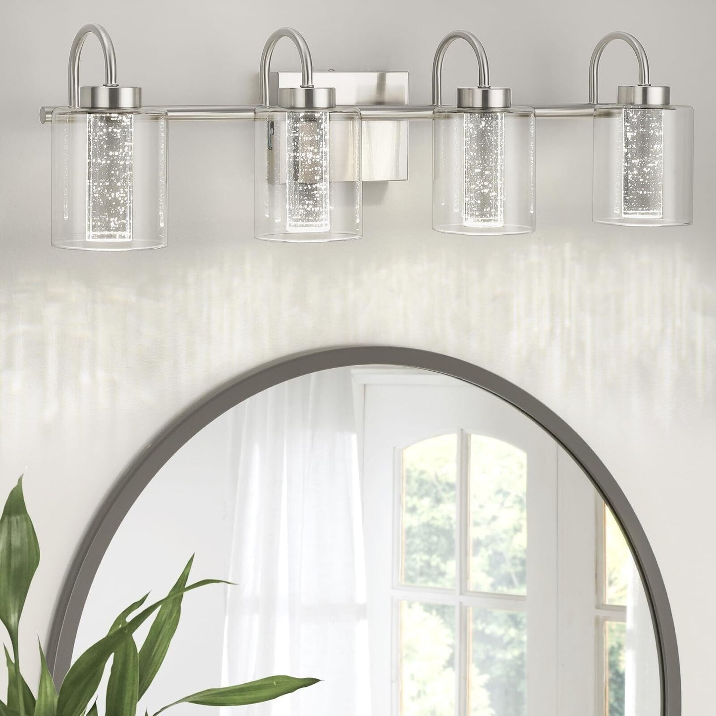3/4/5/6 Light Brushed Nickel Bathroom Light Fixtures