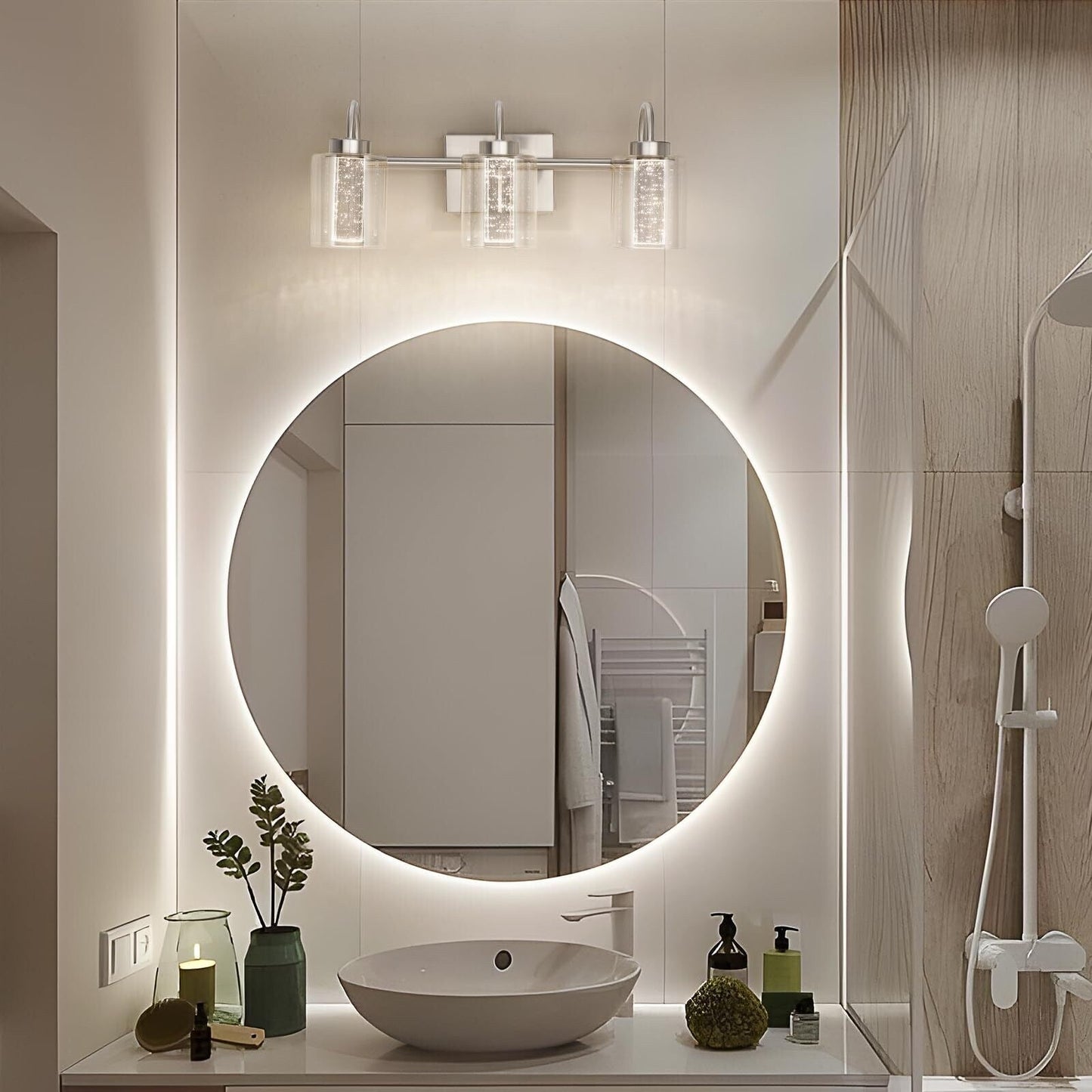 3/4/5/6 Light Brushed Nickel Bathroom Light Fixtures