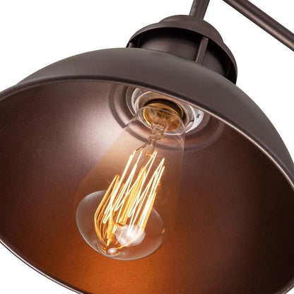3-Light Farmhouse Retro Metal Linear Dome Pendant Light/Kitchen Island Lights