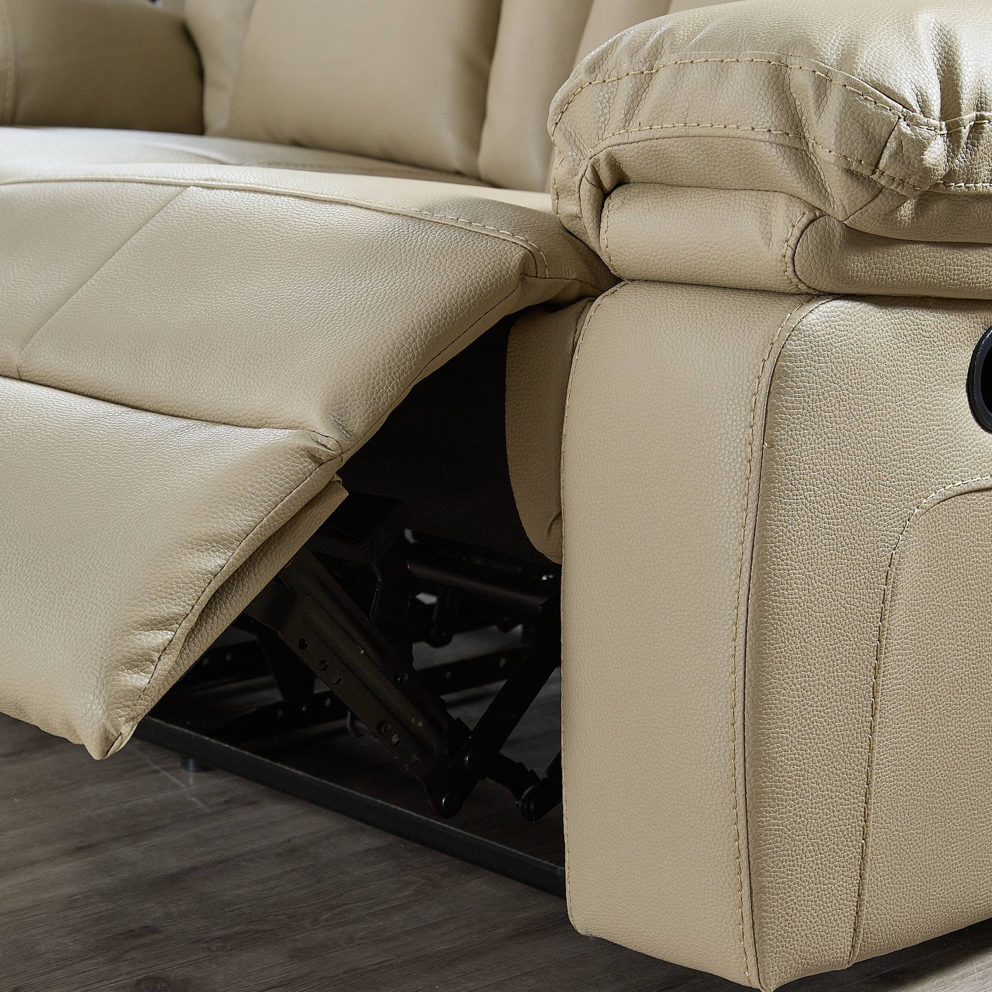3-PC Bonded Leather Reclining Sofa Loveseat and Chair Living Room Set
