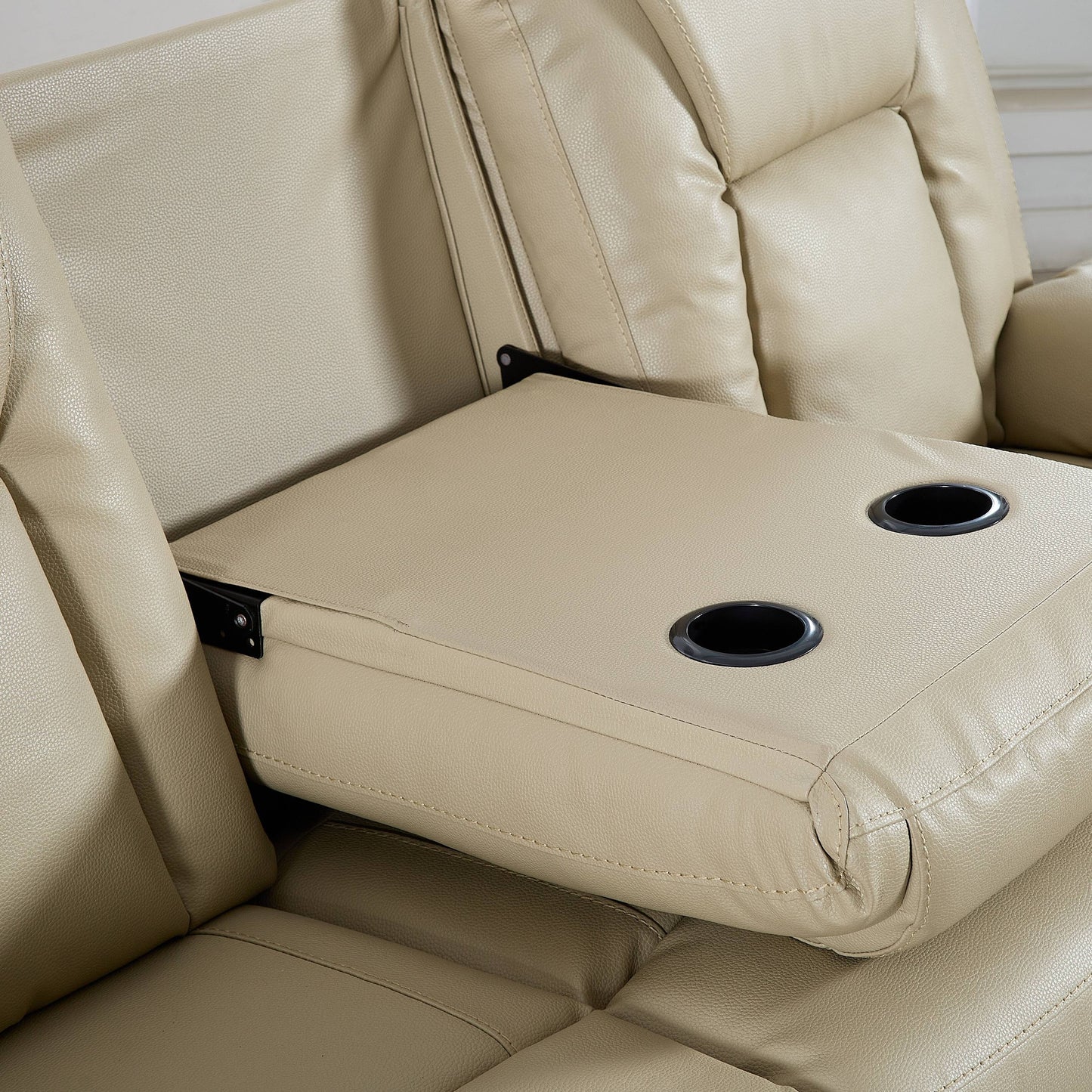 3-PC Bonded Leather Reclining Sofa Loveseat and Chair Living Room Set