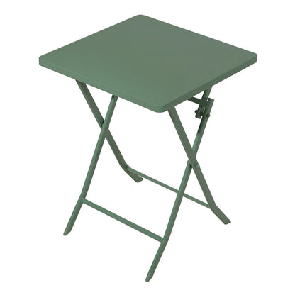3 Piece Patio Minimalist Bistro Set Foldable Square Table & Chairs - 3-Piece