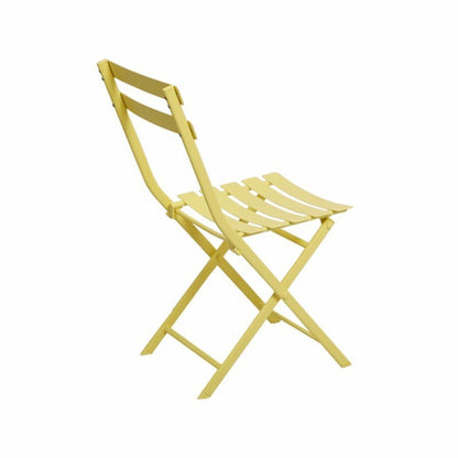 3 Piece Patio Minimalist Bistro Set Foldable Square Table & Chairs - 3-Piece