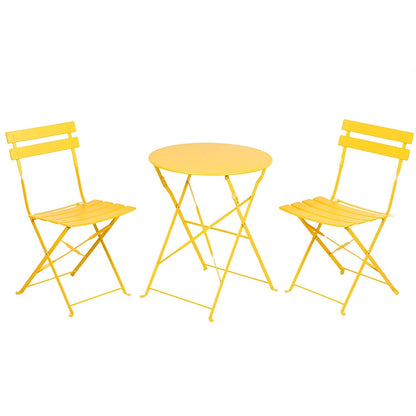 Clihome Outdoor 3 Piece Premium Steel Patio Bistro Set