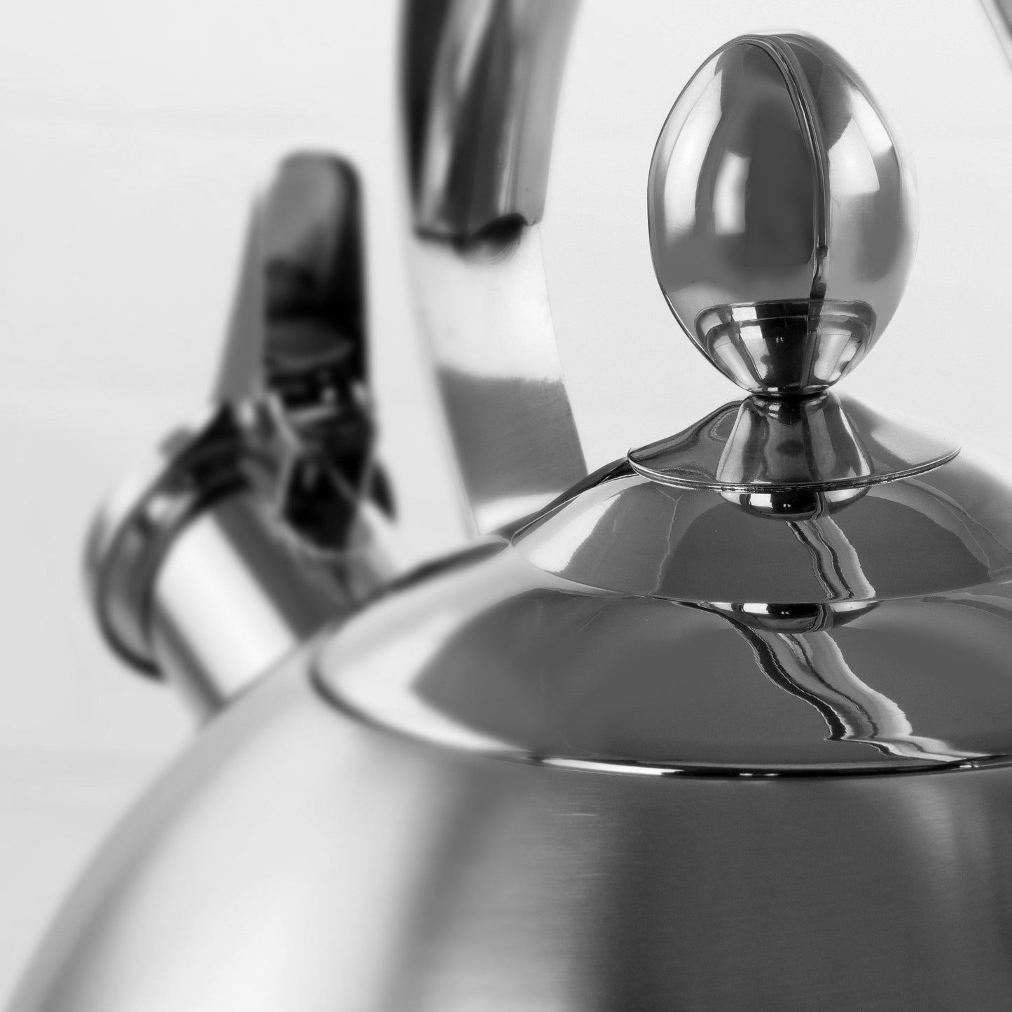 3 Quart Round Stovetop Whistling Kettle in Silver