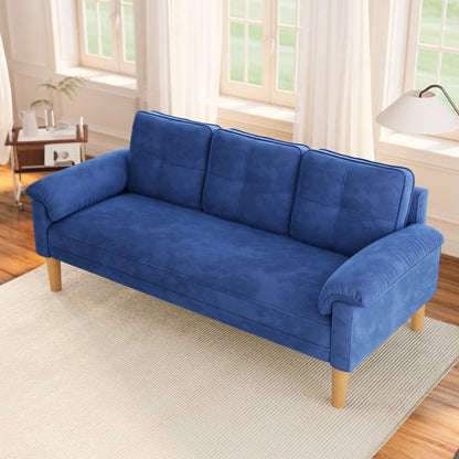 3-Seater Modern Upholstered Sofa, Convertible Sofa, Sofa Bed with Sturdy Wooden Legs for Living Room