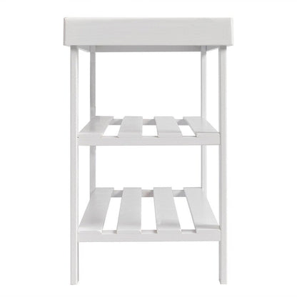 3-Tier Shoe Rack Bench Shoe Storage Organizer Holds Up to 240 lbs