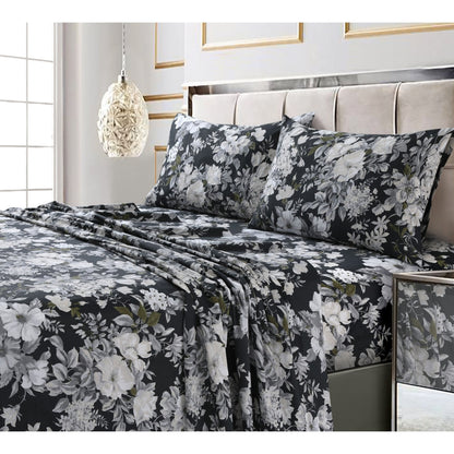 300 Thread Count Cotton Ultra-soft Printed Deep Pocket Bed Sheet Set