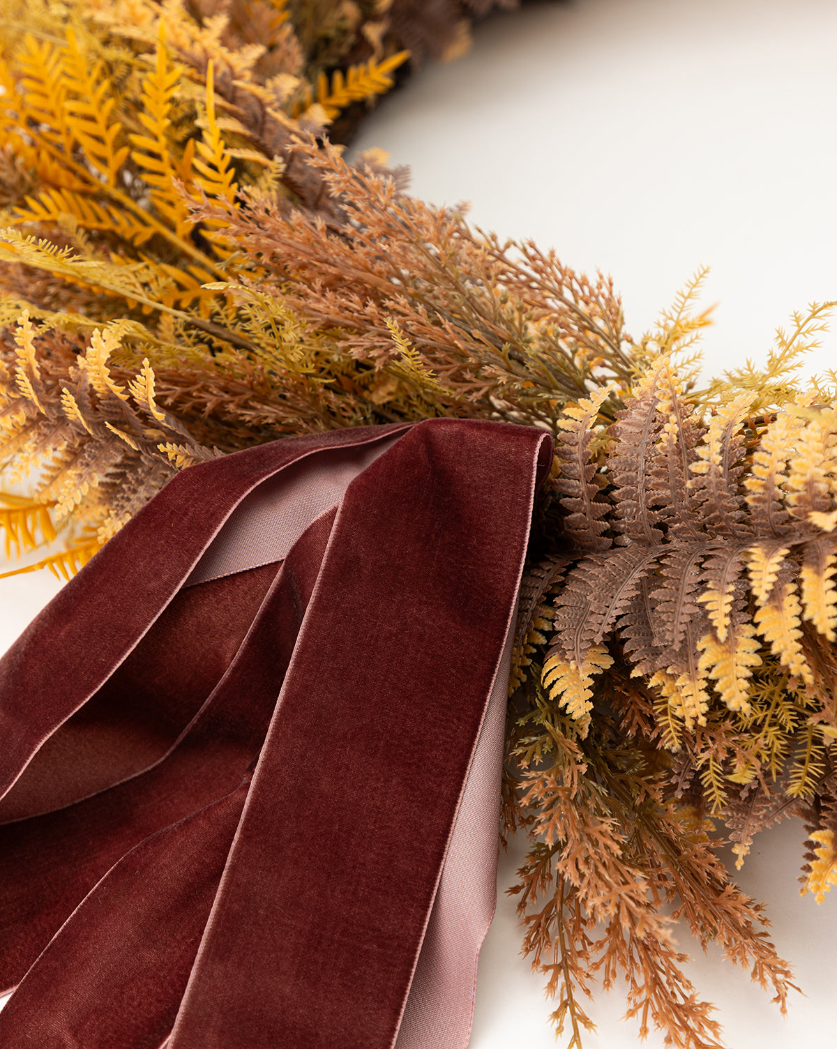 30 Faux Golden Fern Wreath