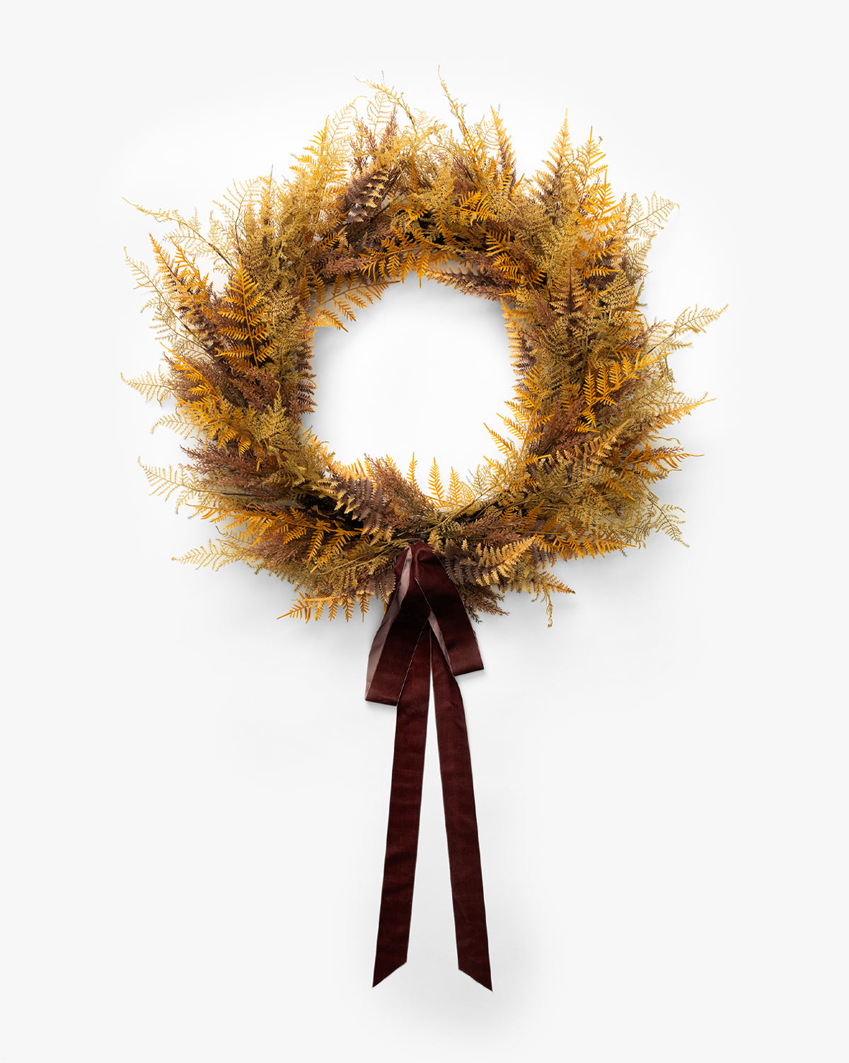 30 Faux Golden Fern Wreath
