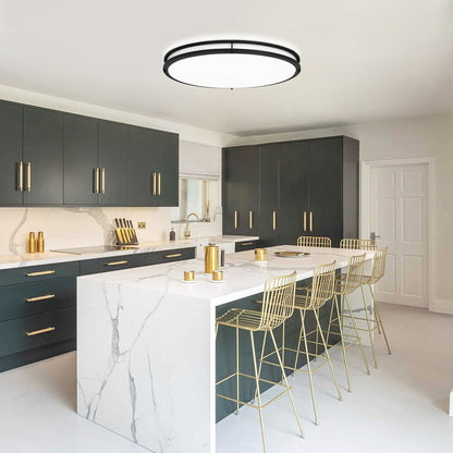32 in. 65W Oval Flush Mount Ceiling Light with Remote
