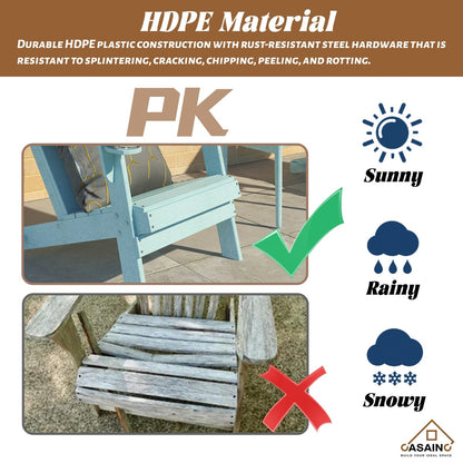 34.5 in. 5-Piece Metal Patio Fire Pit Set, Fire Pit Table and Adirondack Chairs with Cup Holder and Umbrella Holder