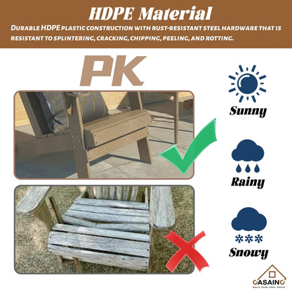 34.5 in. 5-Piece Metal Patio Fire Pit Set, Fire Pit Table and Adirondack Chairs with Cup Holder and Umbrella Holder