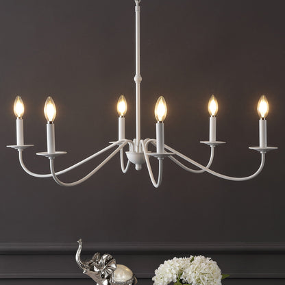 34.75 6-Light Iron LED Chandelier, by JONATHAN Y