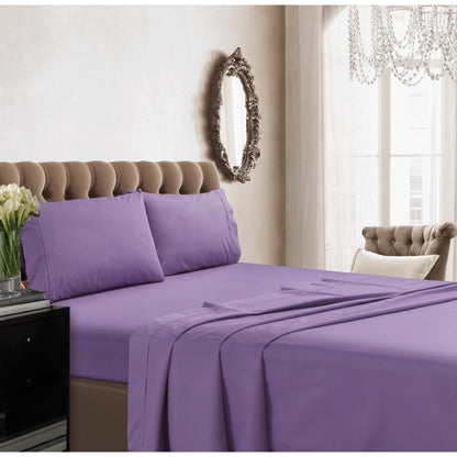 350 TC Extra Cotton Percale Deep Pocket Bed Sheet Set with Oversize Flat