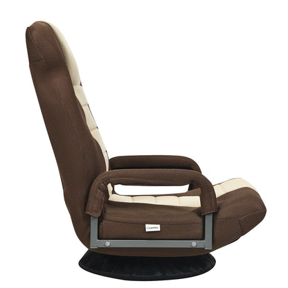 360-Degree Swivel Gaming Floor Chair with Foldable Adjustable Backrest