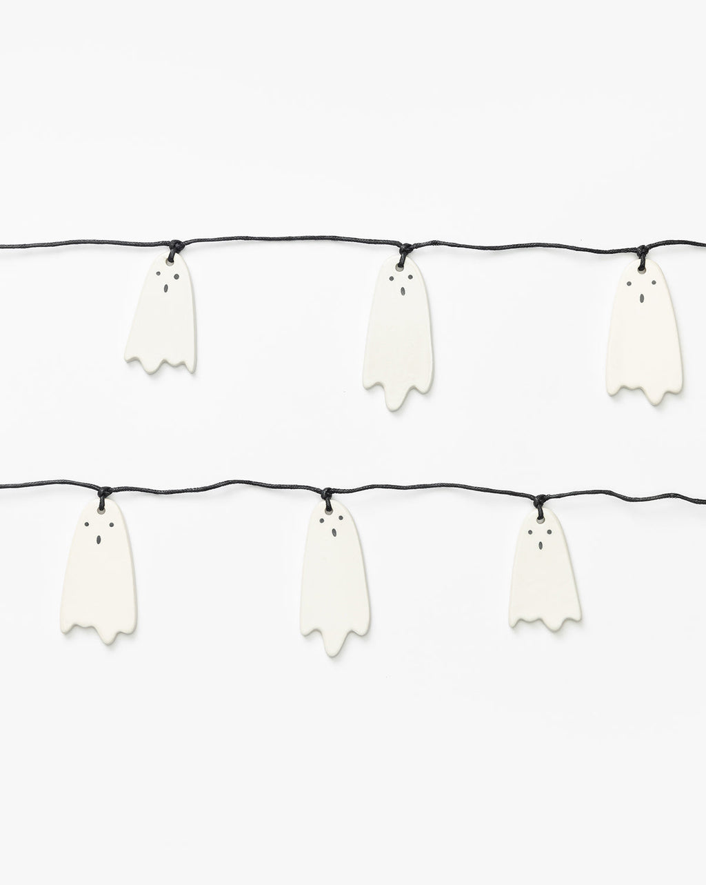 3' Ceramic Ghost Garland