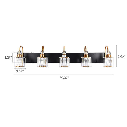 Chrome/ Black/ Gold Modern Over Mirror Crystal Bathroom Restroom Wall Lighting Fixtures Bath Lights Vanity Light