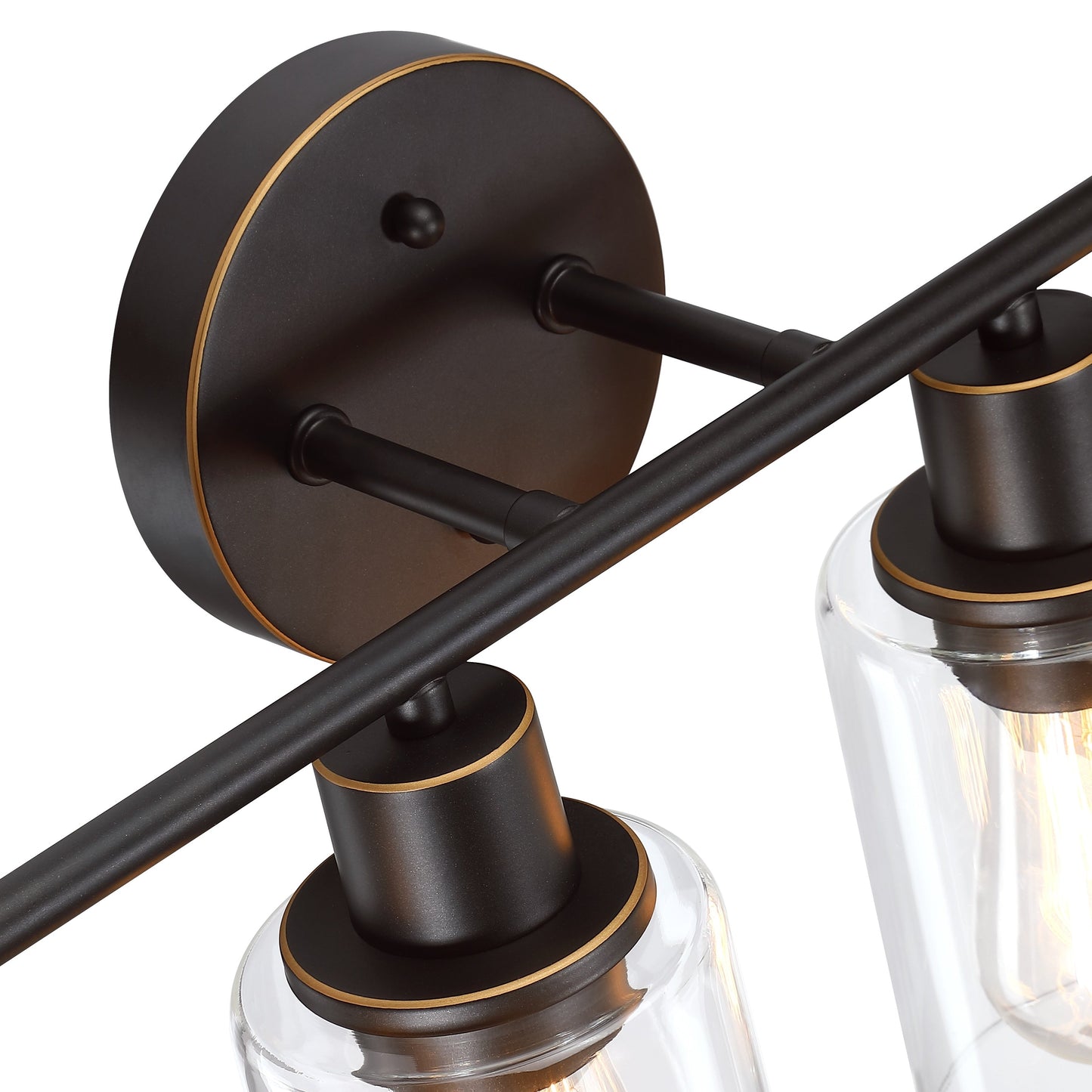 4-Light Bathroom Vanity Light with Clear Glass