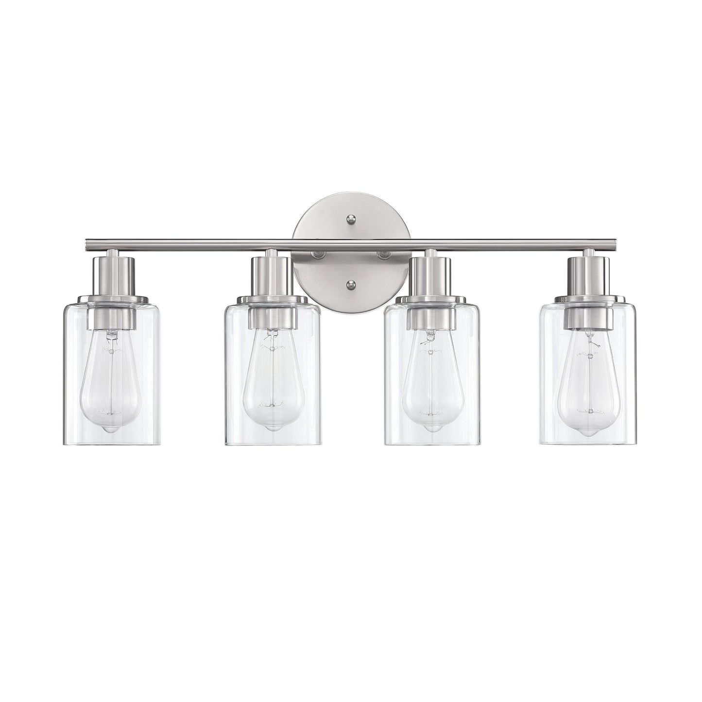4-Light Bathroom Vanity Light with Clear Glass