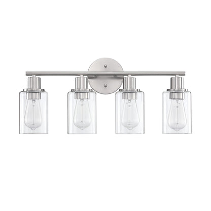 4-Light Bathroom Vanity Light with Clear Glass