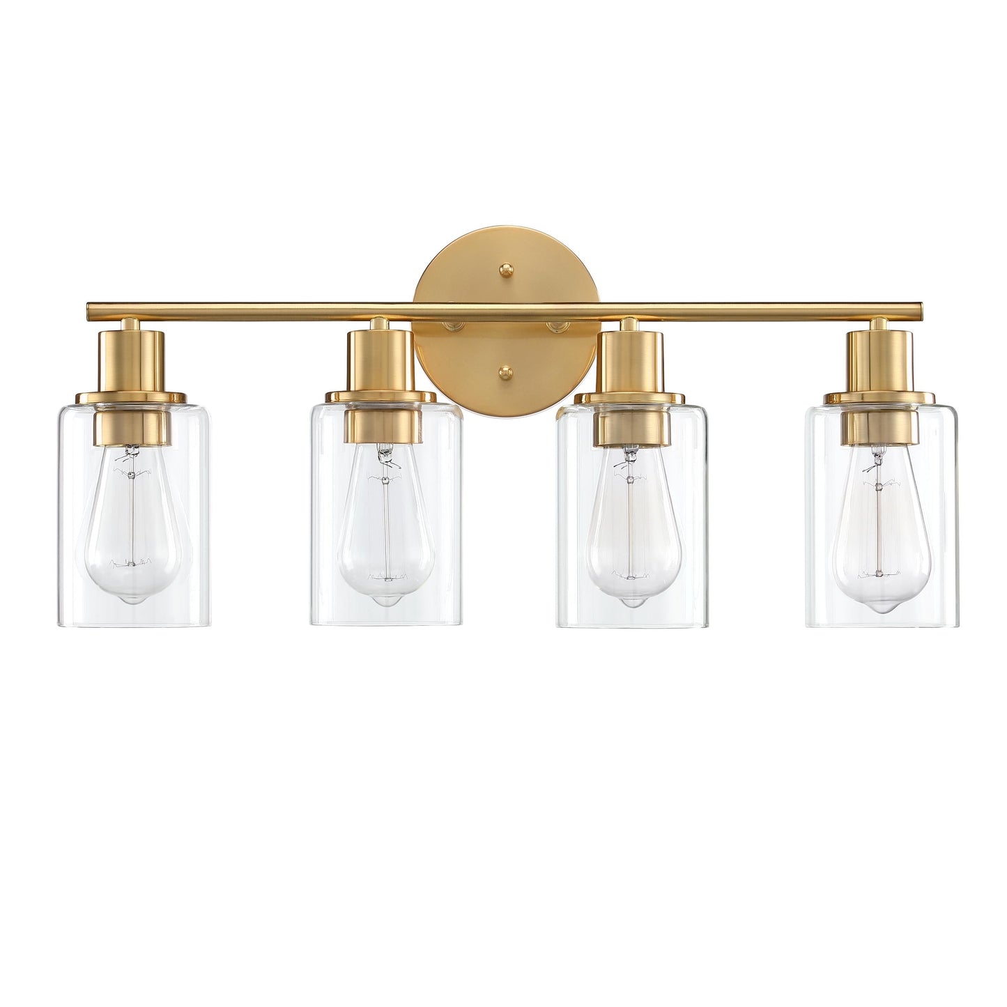 4-Light Bathroom Vanity Light with Clear Glass
