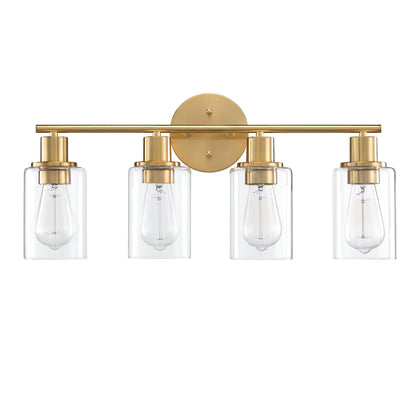 4-Light Bathroom Vanity Light with Clear Glass