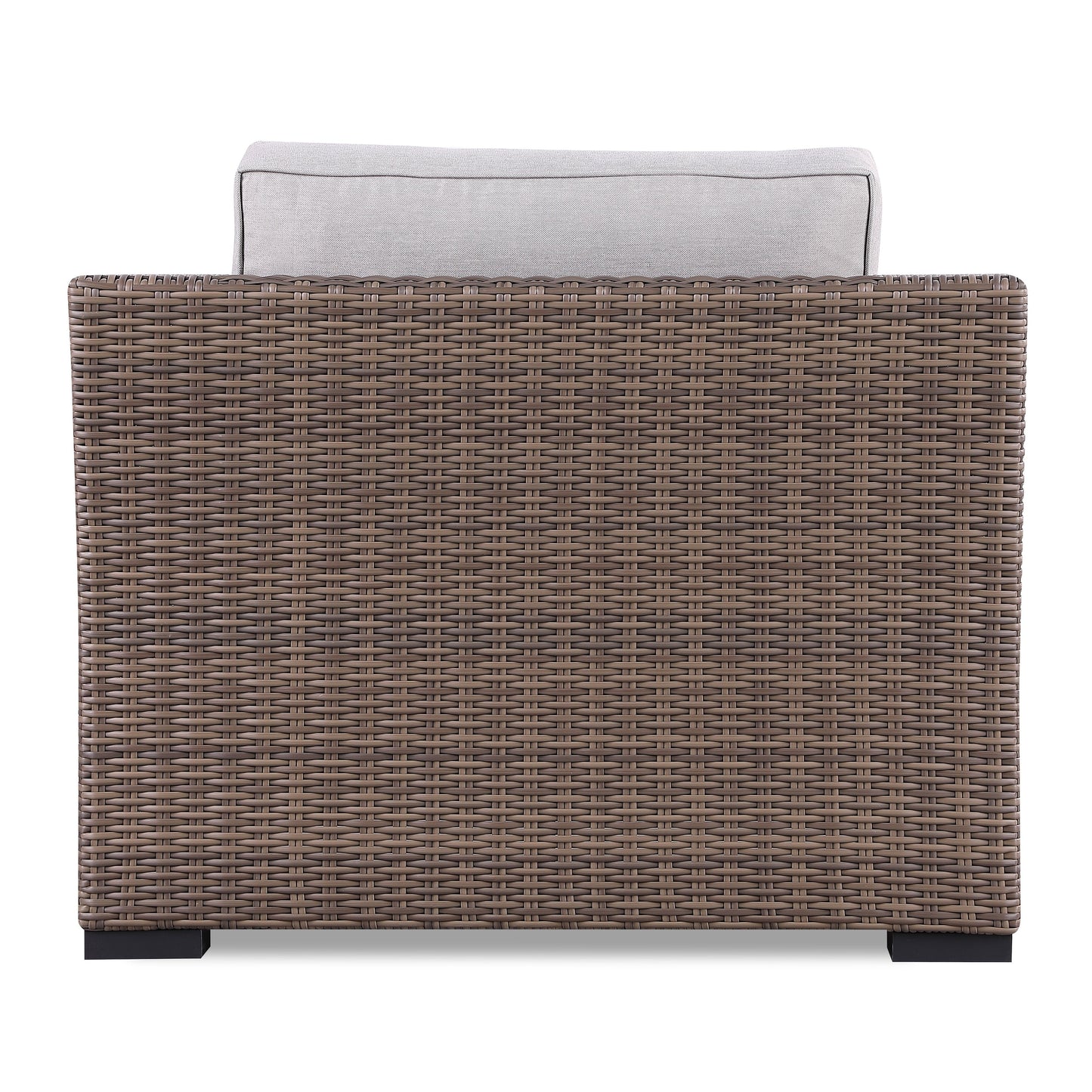 4-Piece Manhattan Rustic Wicker Sofa Set with Tempered Glass