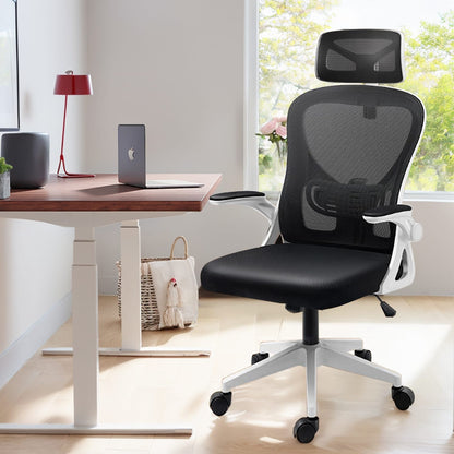 Ergonomic Mesh Office Chair, High Back Desk Chair with Armrests, Lumbar Support, Swivel Computer Task Chair