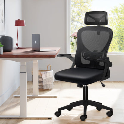 Ergonomic Mesh Office Chair, High Back Desk Chair with Armrests, Lumbar Support, Swivel Computer Task Chair
