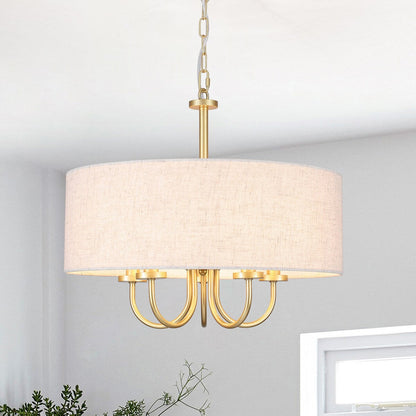 5-Light Modern Semi Flush Mount Ceiling Light for Dining Room Bedrooms Living Room - N/A