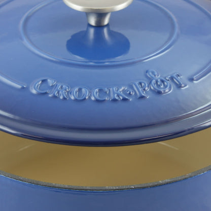 5 Quart Round Enameled Cast Iron Dutch Oven in Ocean