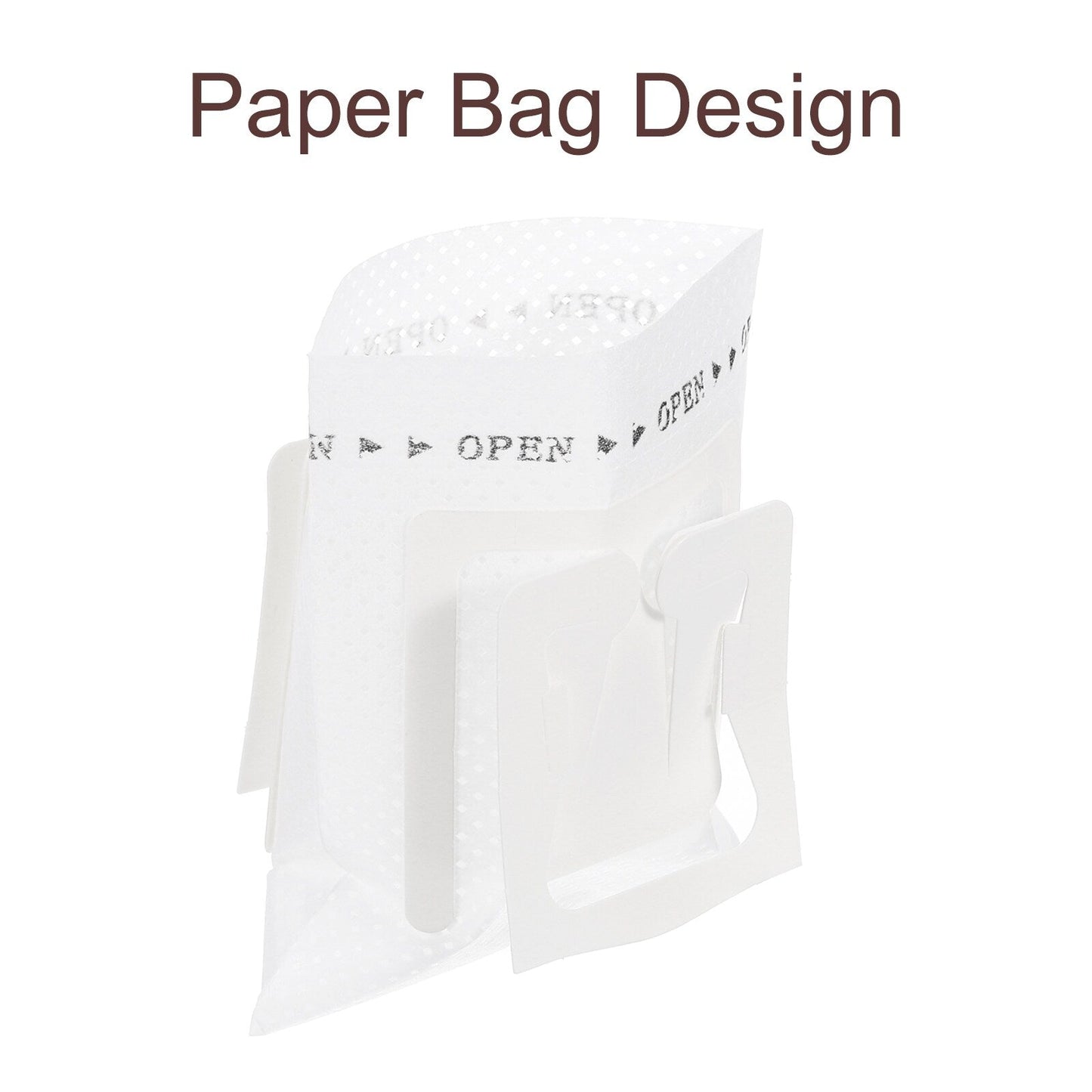 50Pcs Coffee Filter Paper Bag, Hanging Ear Drip Paper Filters for Home Office - White