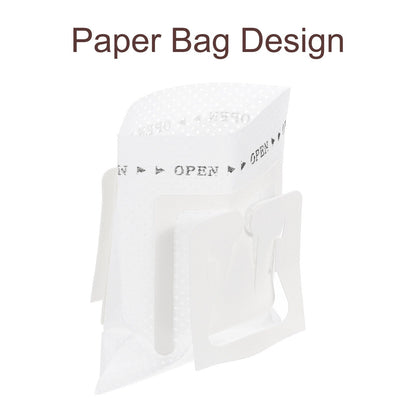50Pcs Coffee Filter Paper Bag, Hanging Ear Drip Paper Filters for Home Office - White