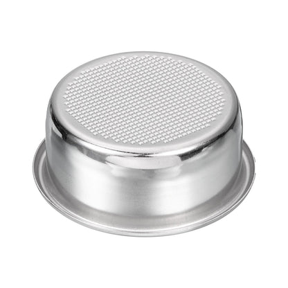 54mm Coffee Filter Basket, 2-Cup Stainless Steel Espresso Coffee Machine Bowl - Silver