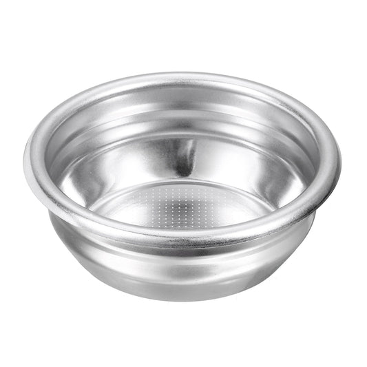 58mm Coffee Filter Basket, 2-Cup Stainless Steel Espresso Coffee Machine Bowl - Silver