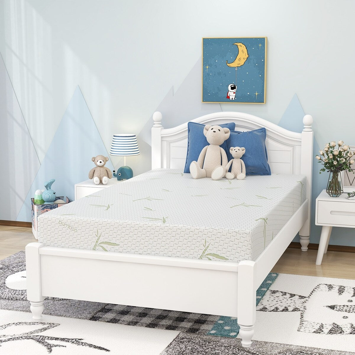 10 inch Memory Foam Mattress Medium-Firm Feel with Bamboo Cover, CertiPUR-US Certified