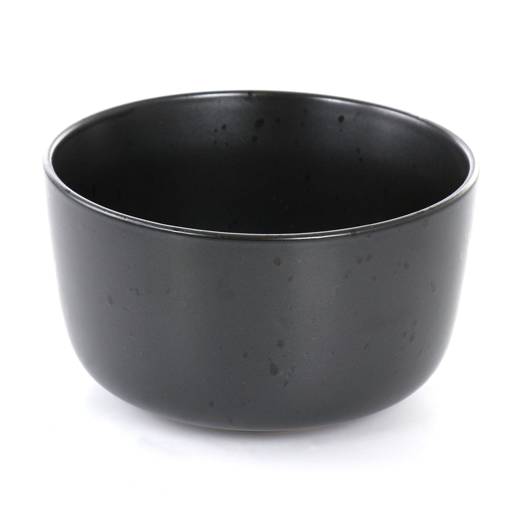 6 Piece Round Stoneware 5.5 Inch Bowl Set in Pepper