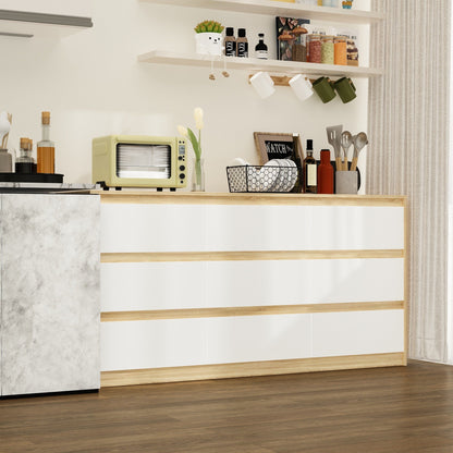 63W 9 Drawer Dresser Accent Dresser for Living Room Bedroom Chest