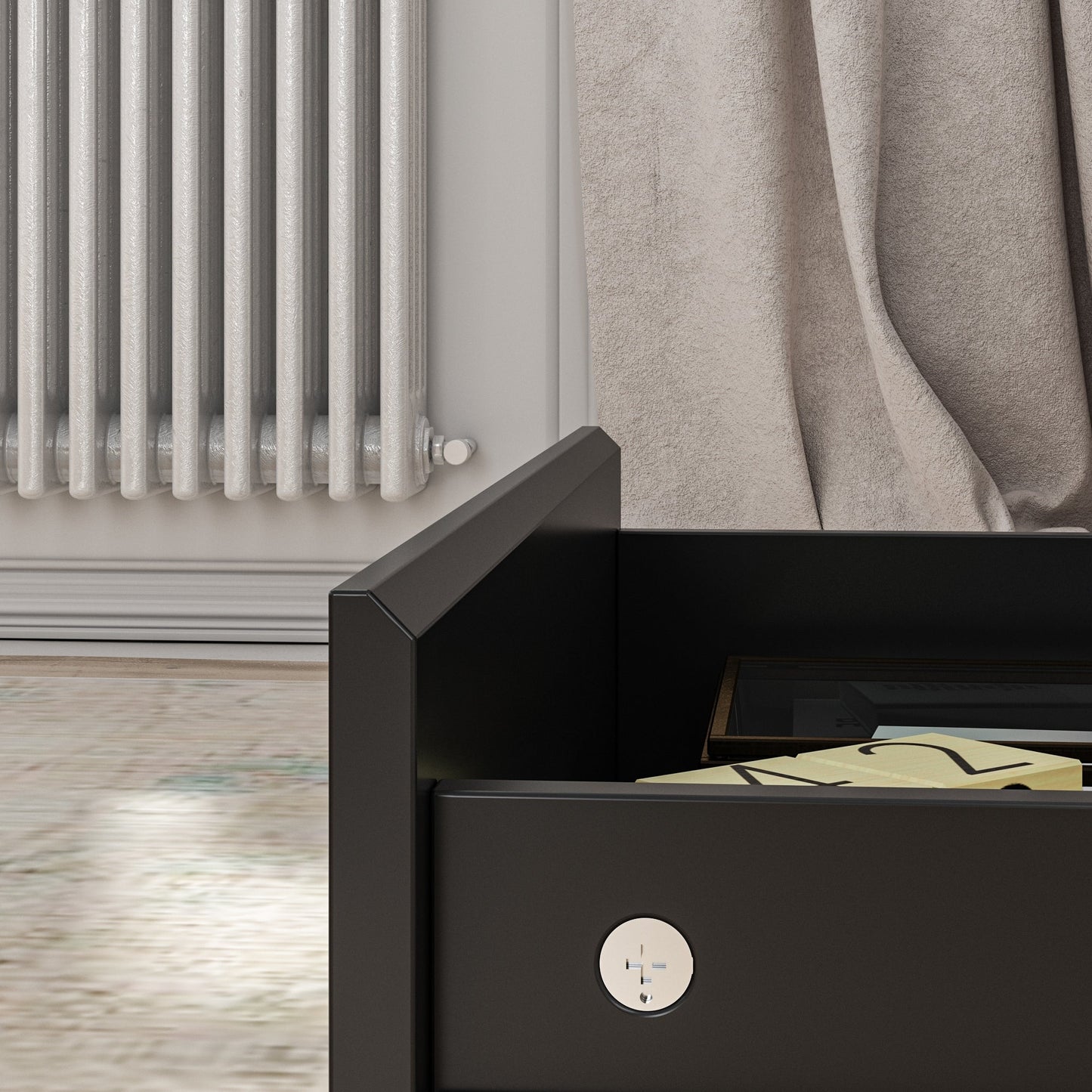 63W 9 Drawer Dresser Accent Dresser for Living Room Bedroom Chest